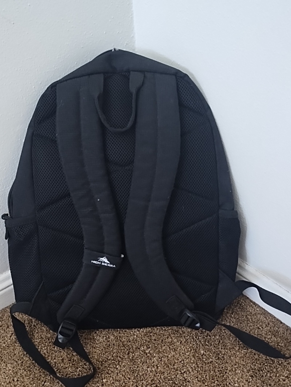 High Sierra Black Backpack with Padded Straps